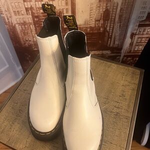 Dr. Martens White Chelsea Boots